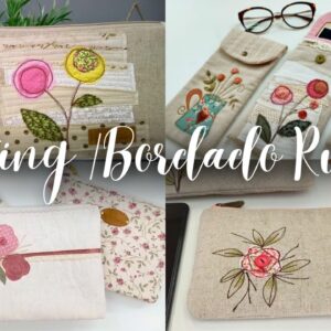 4 Projetos com Técnica EMBROIDERY FREE MOTION ou Quilting / Bordado Rústico